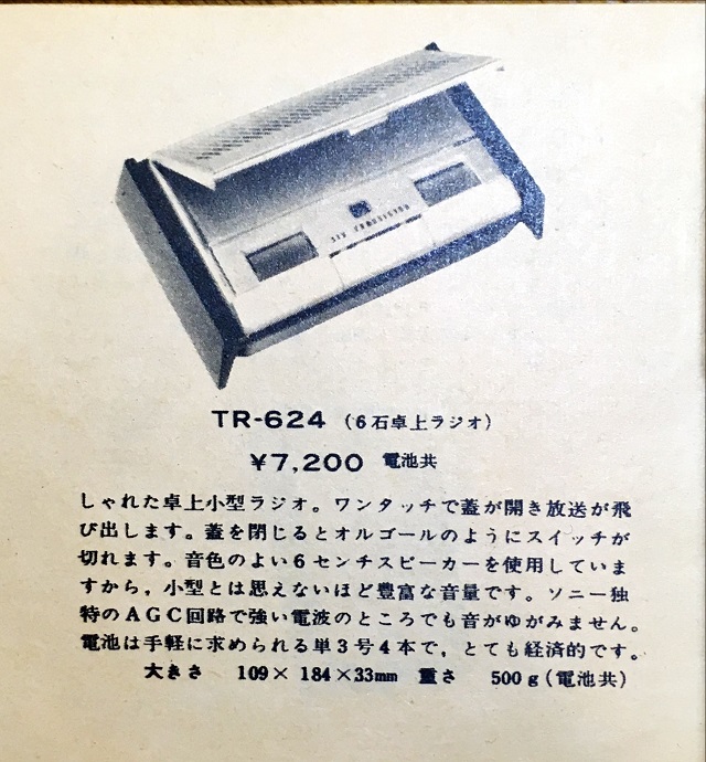 TR-624商品のしおり